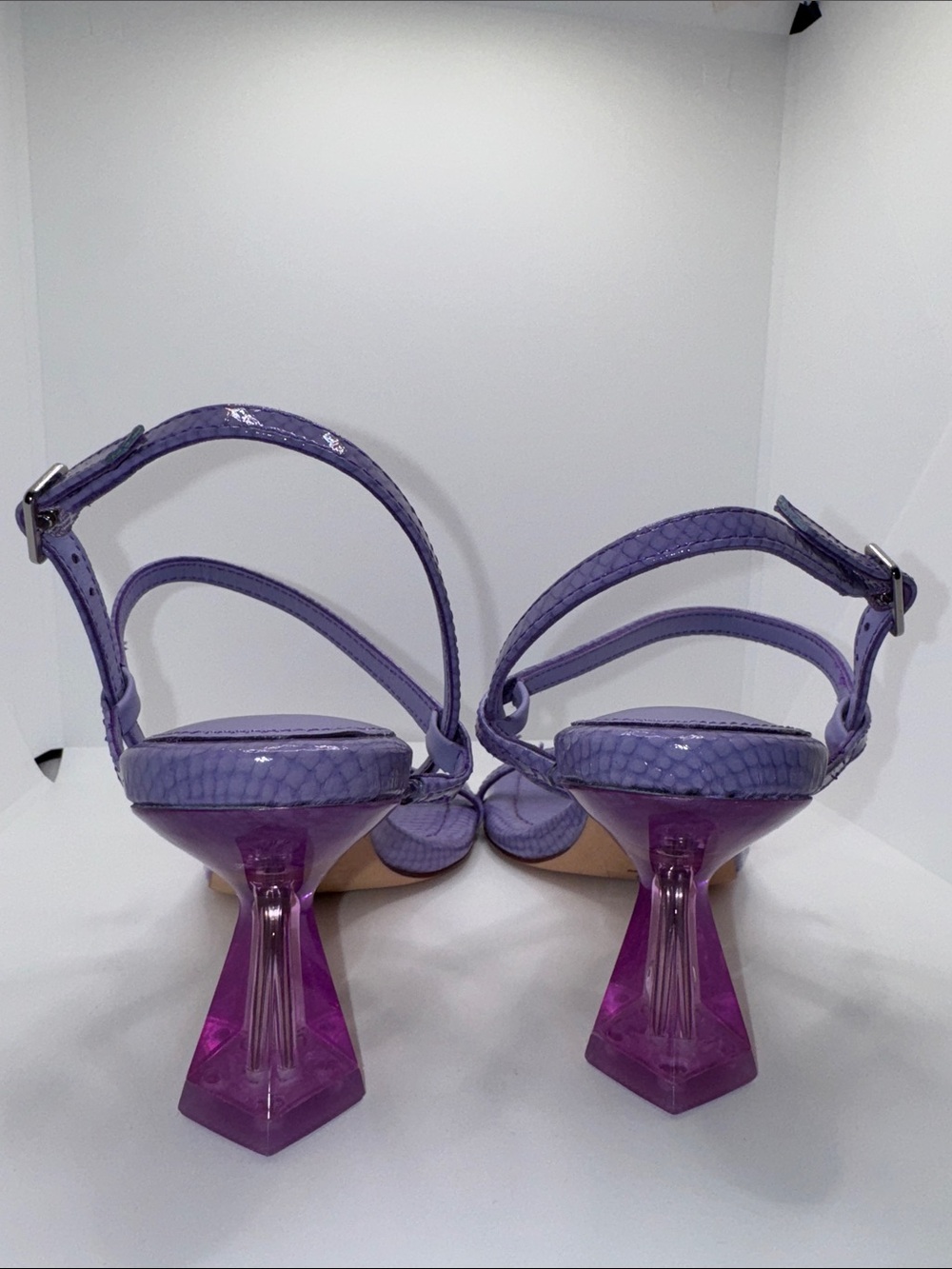Antonio Melani Fran Embossed Leather Heels Strappy Dress Sandals Women’s 6 - Picture 8 of 11